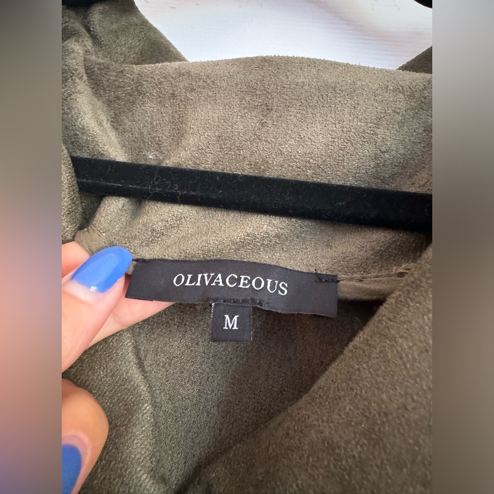 Olivaceous Suede Jacket - Picture 4 of 4